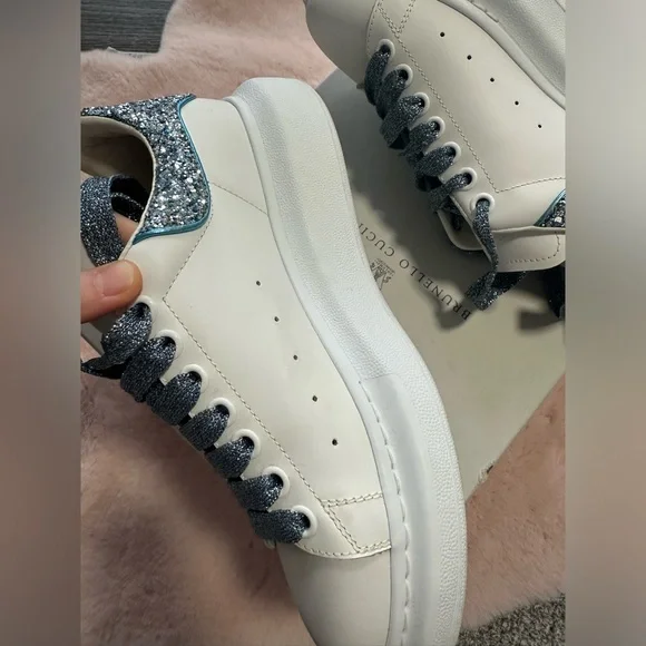 Authentic Alexander McQueen women's sneakers in size 9 Limited Edition 🩵 - Picture 3 of 10